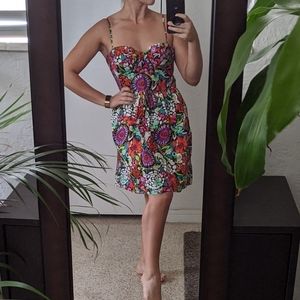 Abstract Floral Dress
